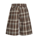 Checked Pleat Shorts