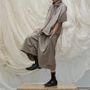 Drape Wide Bermuda Shorts