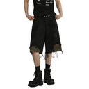 Short en jean avec étoiles