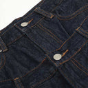 Jean évasé à pampilles effet usé