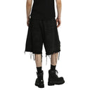 Short en jean avec étoiles