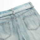 Short en jean avec étoiles