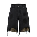 Short en jean avec étoiles