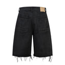 Short en jean avec étoiles