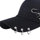 Fragment Pierced Black Hat