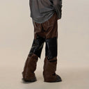 Pantalón de gamuza apilada