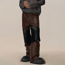 Pantalón de gamuza apilada