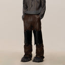 Pantalón de gamuza apilada