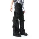 Pantalon ample à plis bruts