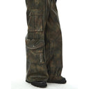 Pantalon en daim empilé