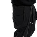 Pantalones de cuero cromado negro