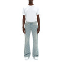 Check Fade Bootcut Jeans