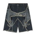 Short en jean avec étoiles