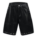 Leather Rivet Shorts