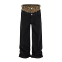 Jean évasé à pampilles effet usé