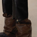 Pantalón de gamuza apilada