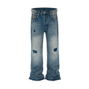 Blue Patch Distressed Jeans