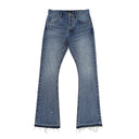 Ink Splashed Flare Denim