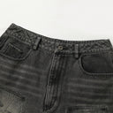 Anime Washed Denim Shorts