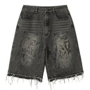 Anime Washed Denim Shorts