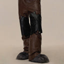 Pantalón de gamuza apilada