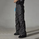 Pantalones de cuero cromado negro