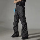 Pantalones de cuero cromado negro