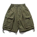 Short cargo en denim vieilli