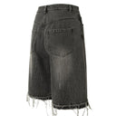 Anime Washed Denim Shorts