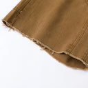 Short en jean avec étoiles