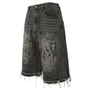 Anime Washed Denim Shorts