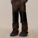 Pantalón de gamuza apilada