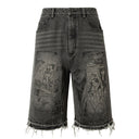 Anime Washed Denim Shorts