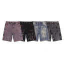 Flame Studded Denim Shorts