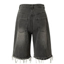 Anime Washed Denim Shorts