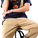 Pantalones de cuero cromado negro