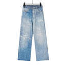 Jean évasé à pampilles effet usé