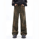 Jean évasé à pampilles effet usé