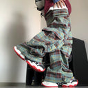 Pantalones de cuero cromado negro