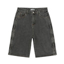 Short en jean avec fermeture éclair latérale