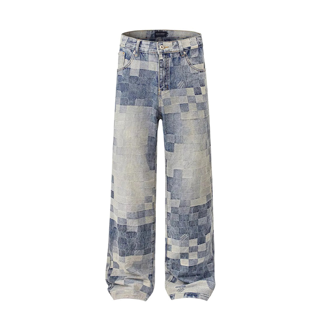 Mosaic Washed Denim Jeans – Attere
