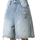 Diamond Studded Shorts