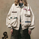 Veste cargo patchwork en jean