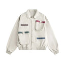 Veste cargo patchwork en jean