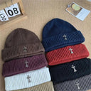 Iron Cross Ribbed Beanie