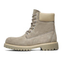 Bottes à bout carré en daim