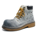 Botas de ante con punta cuadrada