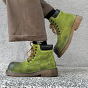 Botas de ante con punta cuadrada