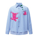 Gingham Cat Stitch Shirt