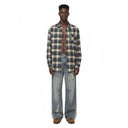 Indigo Wash Plaid Shirt